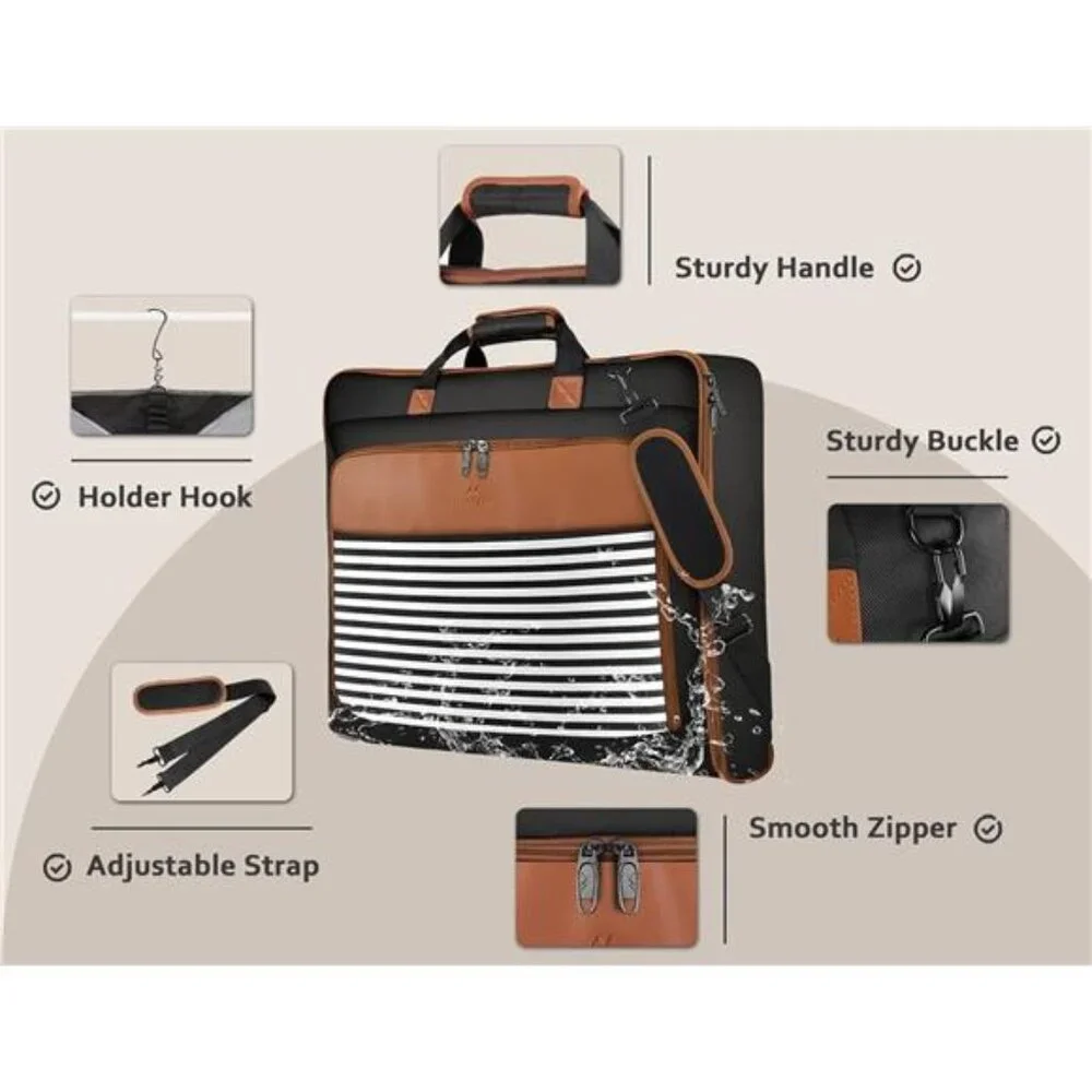 New Suit Carry On Garment Bag for Travel, Suit Bag with Detachable